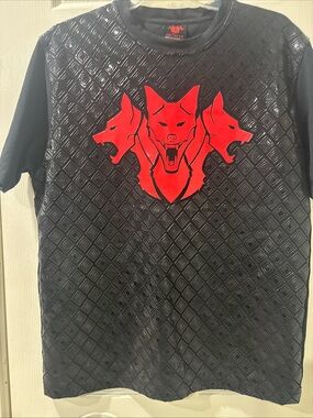 CERVERUS Strongman Grip Men's Black Full front grip shirt Sz S